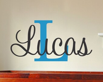 Custom Name Wall Decal Boy Bedroom Decor Baby Boy Nursery Name Decal Vinyl Wall Decal Bedroom Decor Teen