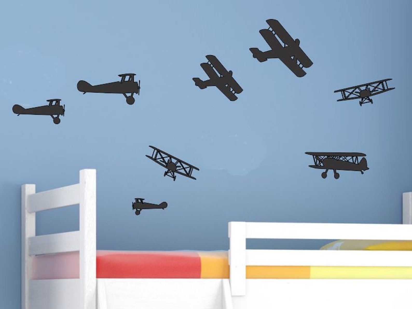 Airplane Wall Decals Boys Nursery Decals Boys Nursery Decor Etsy