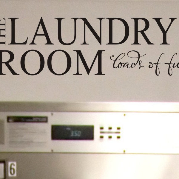 Laundry Wall Decal Etsy
