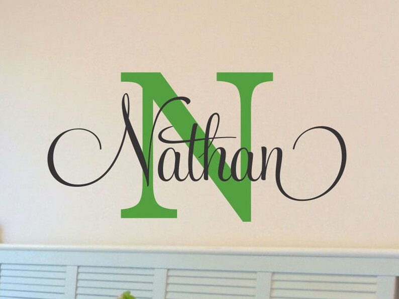 Personalized Name Wall Decal Boy Baby Name Wall Decal Boy Etsy