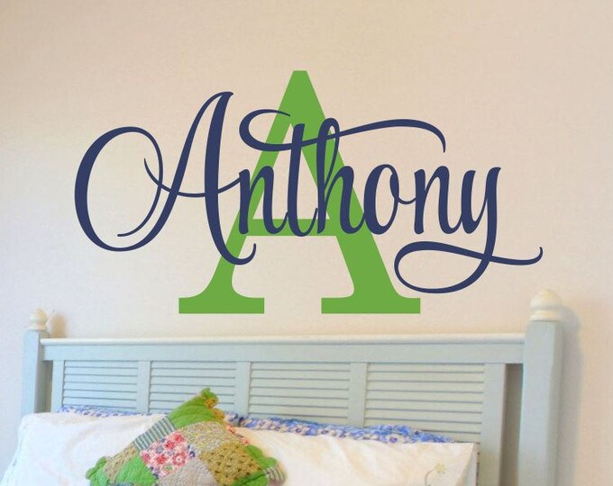 Name Wall Decal Teen Boy Room Decor Name Decal for Wall - Etsy