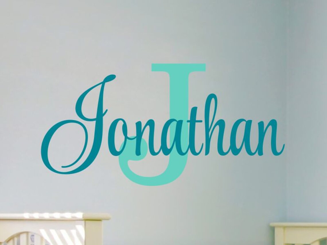 Personalized Name Wall Decal Boy Name Decal Baby Boy Nursery Etsy