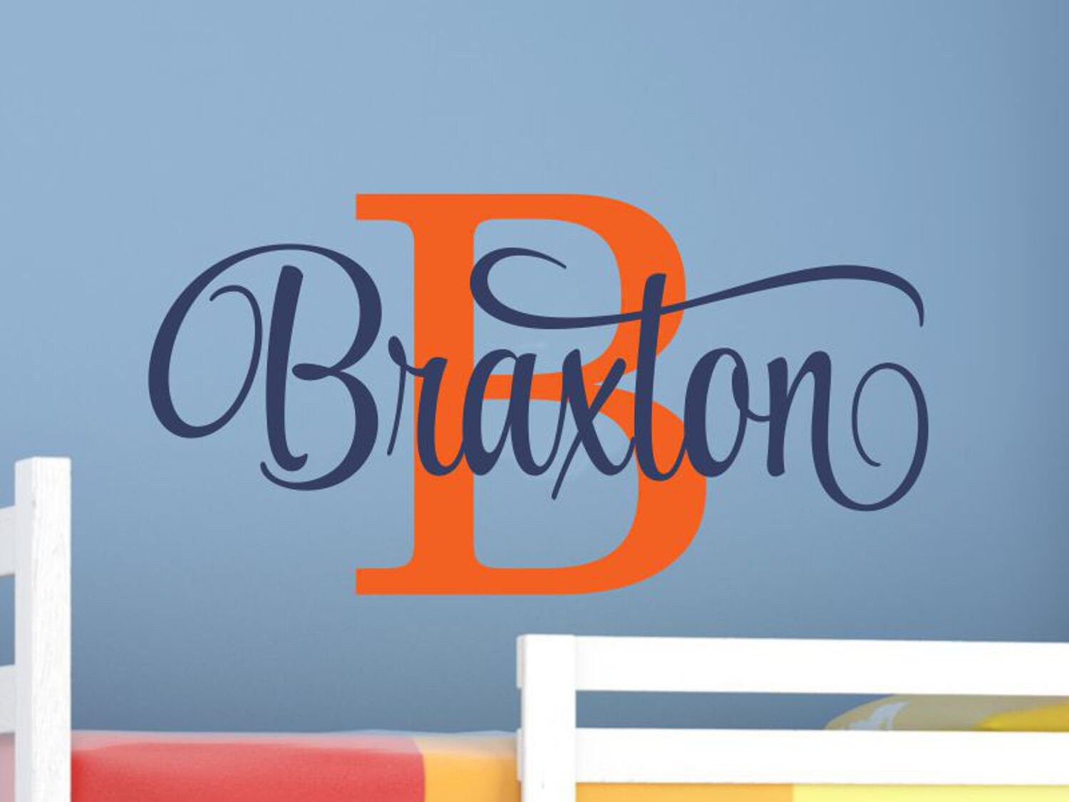 Name Wall Decal Boy Room Decor Name Wall Decor Etsy