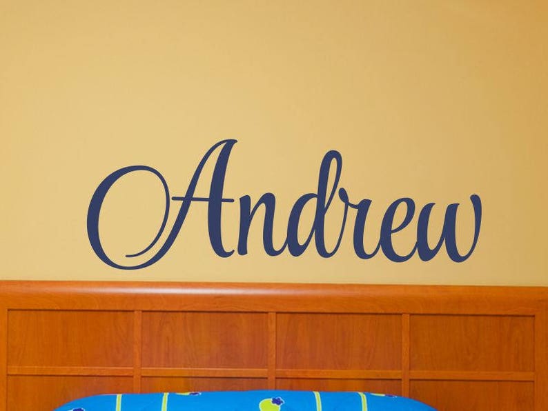 Boys Bedroom Name Decal Wall Decal Wall Decor Baby Boy Nursery Etsy
