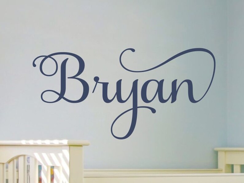 Custom Name Wall Decal Baby Boy Nursery Name Decal for Wall Etsy