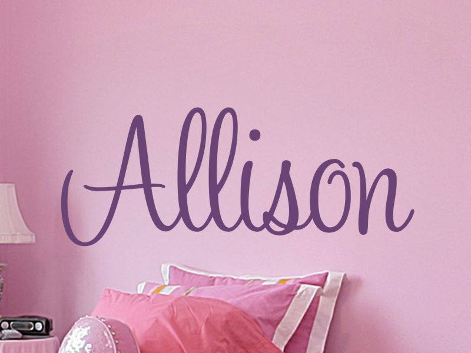 Girls Name Decal Baby Girl Nursery Name Decal Bedroom Wall Etsy