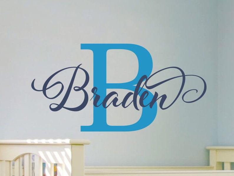 Boy Room Decor Name Wall Decal Personalized Decor Baby Boy - Etsy