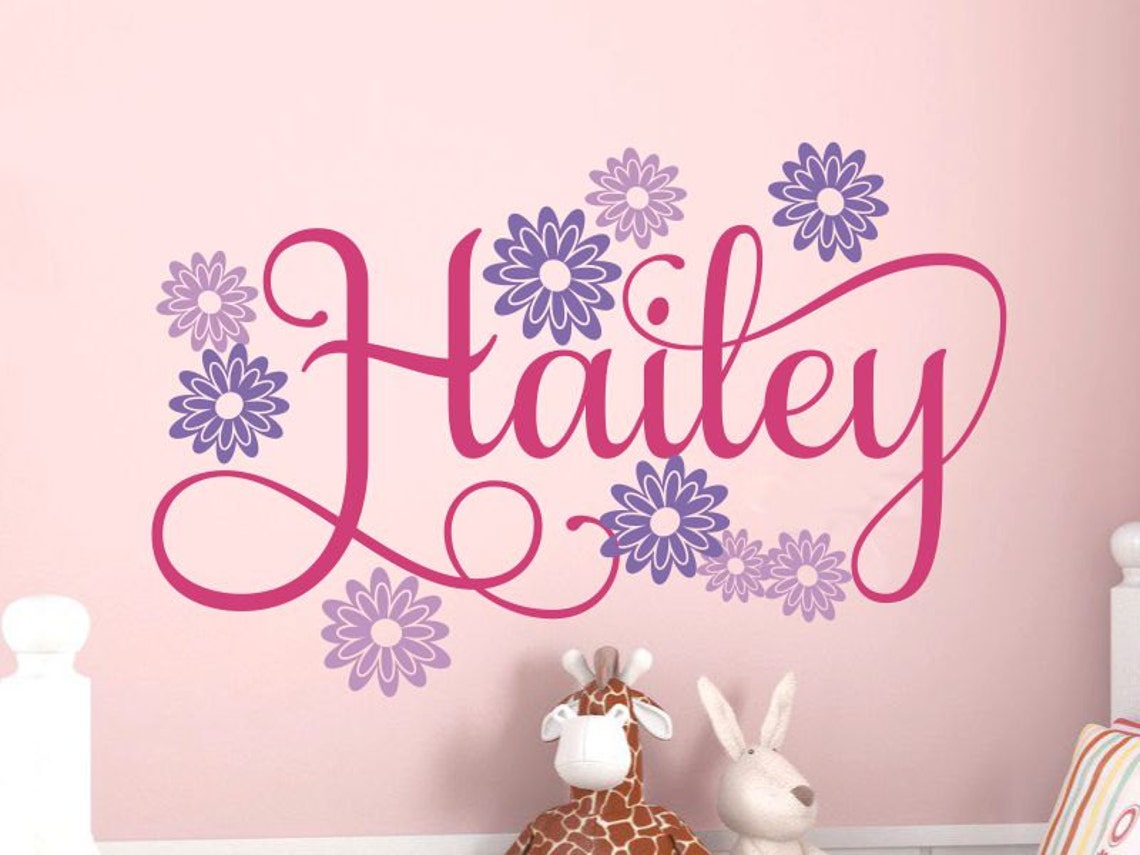 Nursery Name Decals Nursery Wall Decals Baby Name Decals Etsy
