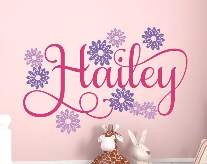 Nursery Name Decals Nursery Wall Decals Baby Name Decals Etsy