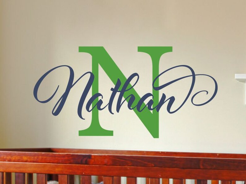 Boy Room Decor Name Wall Decal Personalized Decor Baby Boy Etsy