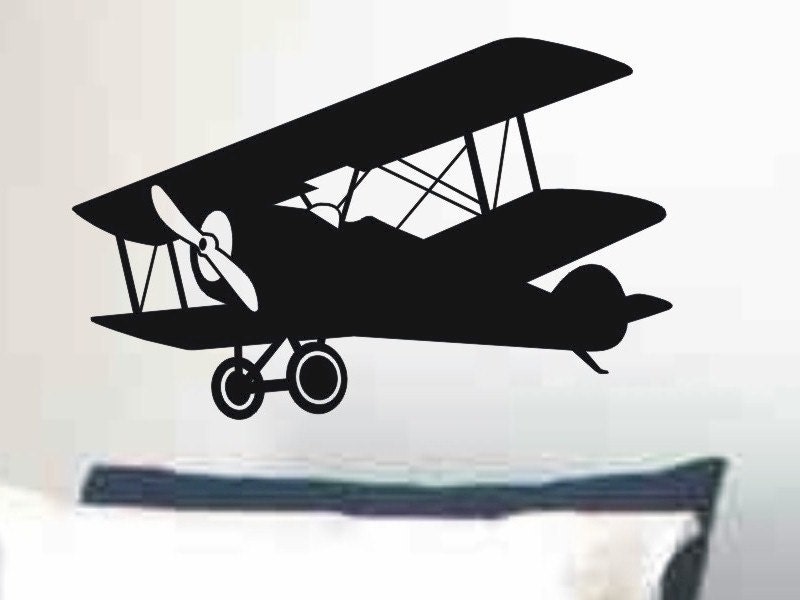 Large Airplane Wall Decal Kids Bedroom or Nursery Wall Decor Etsy