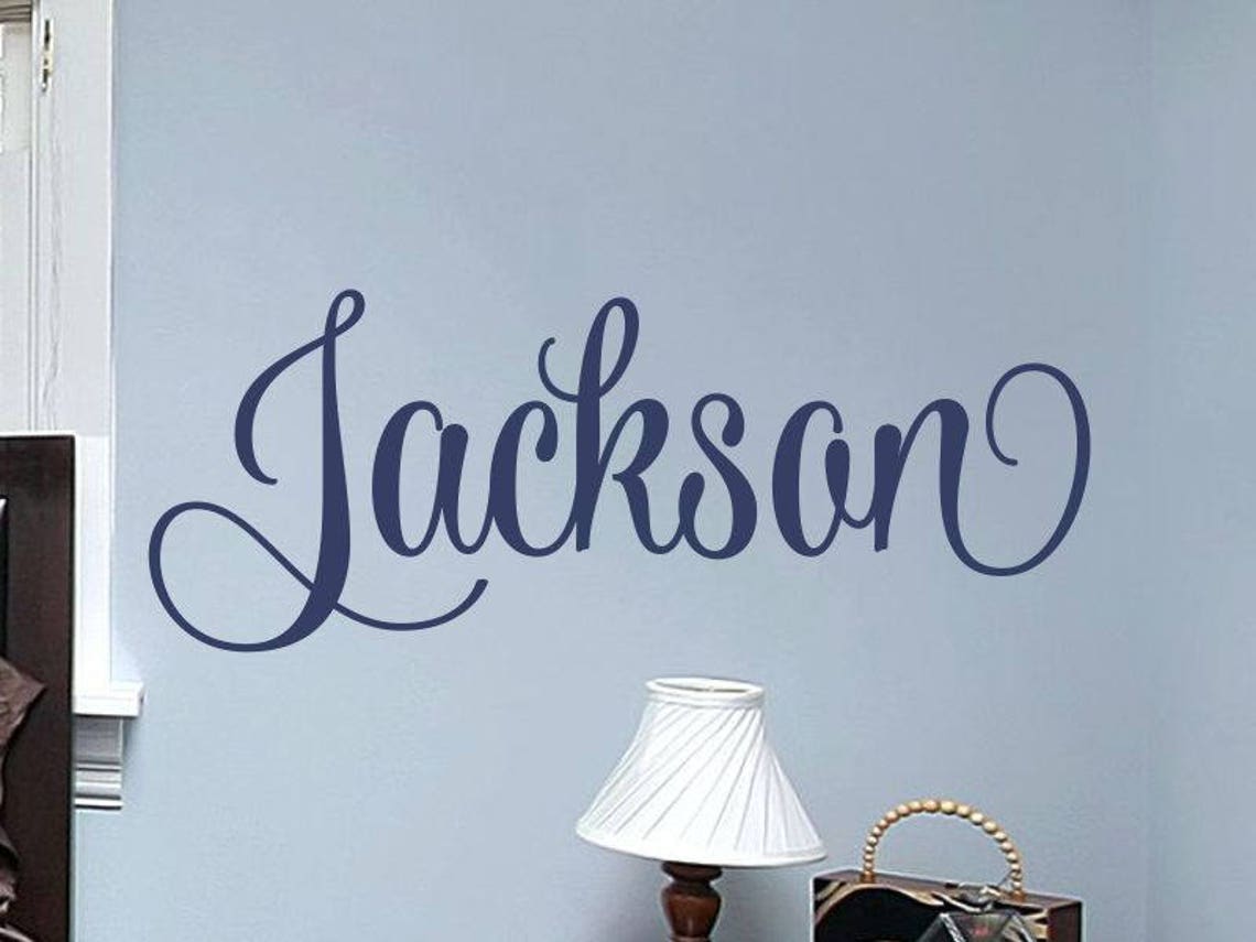 Boys Name Decal Boys Name Wall Decal Boys Bedroom Wall Decor Etsy