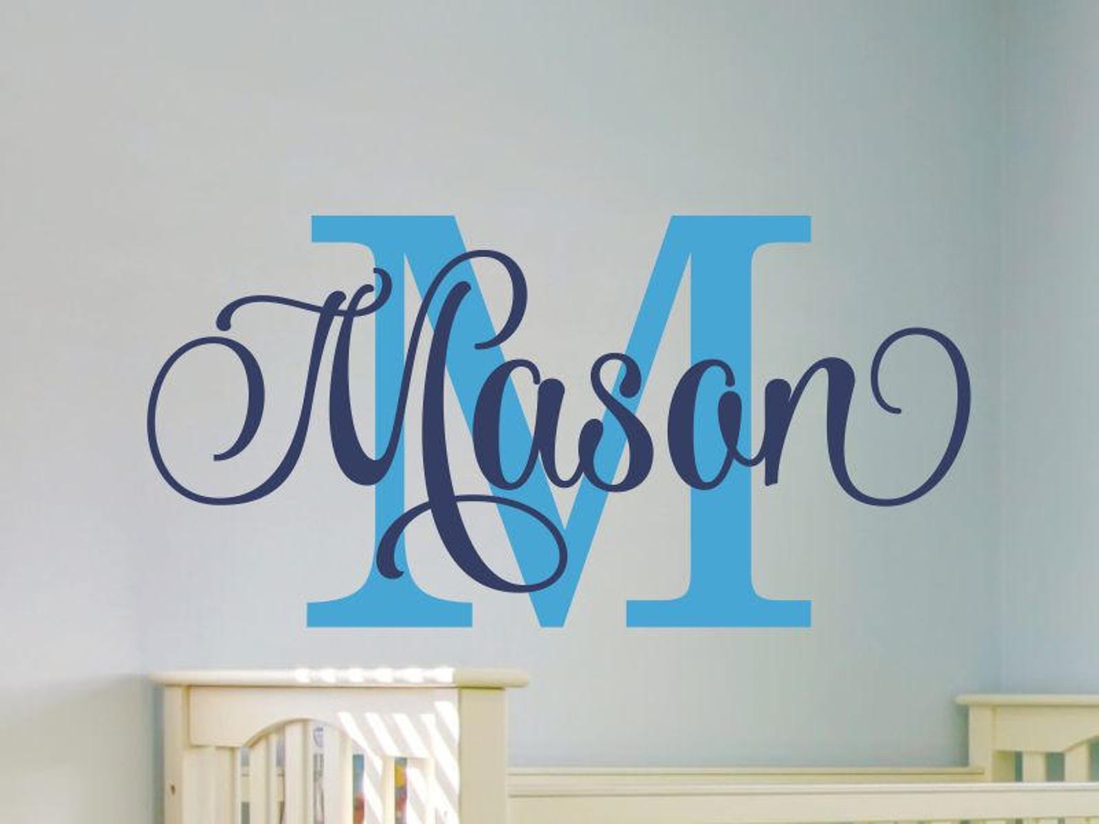 Boys Name Wall Decal Boys Name Decal Boys Bedroom Baby Boy Etsy