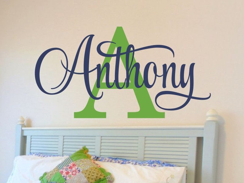 Name Wall Decal Boy Name Decal for Wall Nursery Wall Decal Boy Etsy
