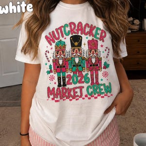 Nussknacker-Markt-Shirt 2026, festliches Weihnachts-T-Shirt, perfekt für den Familieneinkauf