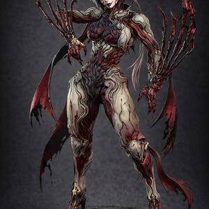 Warframe Garuda Protoframe Style Miniature STL | Sci Fi DND Character Model | Futuristic Tabletop RPG Figure | 3D Print File