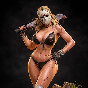 Rondborstige Horror Killer Girls STL-pakket | Ghost Face Michael Myers Blonde brunette Jason Pin Head Pyramid Head Silent Hill Nurse | Niet storen-miniaturen