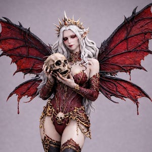 Dark Enchantress Demon Queen Miniature STL | Fantasy Succubus Sorceress | DND Boss Character | Tabletop RPG Mini | 3D Printable