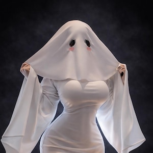 Vollbusige Ghost Girl Miniatur | Frau | Fantasy Charakter | Tabletop Modell | 3D-Druck STL