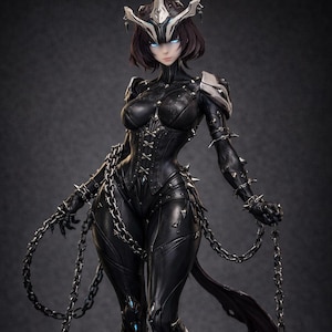 Miniatura estilo Khora de Warframe (archivo STL) / Personaje de D&D de ciencia ficción Protoframe / Figura futurista para juegos de rol de mesa / Archivo para impresión 3D