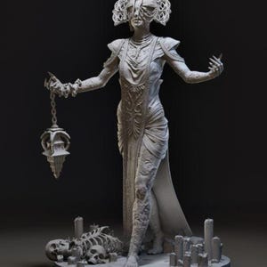 Plague Dead by Daylight Style STL – Horror Killer Miniature – Dark Gothic Statue – 3D Print Resin Model – DBD Inspired STL