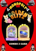 Monopoly Go Golden Blitz Stickers: Sunglasses & Tiara Combo