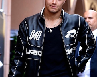 Lando Norris Lederjacke, F1 Motorsport Biker Motorradjacke