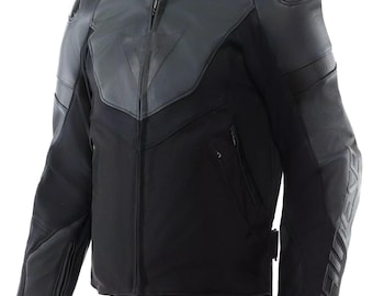 Dainese Iperattiva Jacke Leder Textil Motorradjacke CE Stufe 2 Rüstung Sport Reitjacke Dainese Moto Gear AA-zertifiziert
