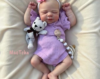 Poupée lestée en silicone · Reborn complet du corps · Charlotte ou Carter · Nouveau-né réaliste fait main à collectionner