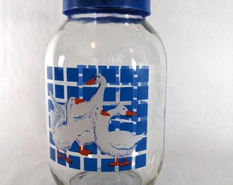 Vintage Goose Carlton Glass 3L jar - Country Geese