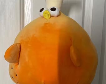 Zabawna pluszowa zabawka w kształcie pieczonego kurczaka – urocza pałka z kurczaka – zabawny pluszowy prezent w kształcie jedzenia – dekoracja w kształcie kurczaka Kawaii – miękka pluszowa zabawka 38 cm