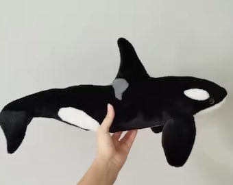 Orca Whale Plush – Realistic Killer Whale Stuffed Animal – Ocean Themed Soft Toy – Marine Life Gift for Kids – Sea Animal Plush Decor 50cm