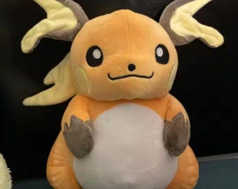 Raichu Plush Toy – Cute Electric Mouse Stuffed Animal – Kawaii Anime Character Plush – Gamer Gift – Collector Plush 32cm