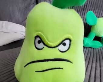 Pluszowa zabawka Grumpy Green Sprout: zabawny, wściekły towarzysz roślinny 20 cm