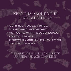 How to Prepare for Your First Strip Club Audition | Baby Dancer Checklist, Packing List, & Tips (PDF Download)