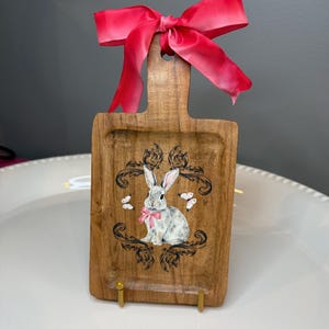 Rabbit Mini Charcuterie Board | Bunny Decor, Cottagecore Serving Tray
