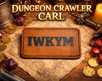 Dungeon Crawler Carl IWKYM Leatherette Iron On Patch (completed hat is available in our shop)