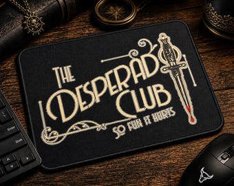 Dungeon Crawler Carl Desperado Club MousePad, (10.2x8.2 Anti-Fray)