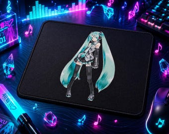 Hatsune Miku anime MousePad, (10.2x8.2 Anti-Fray)