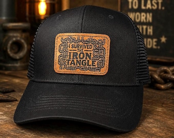 Dungeon Crawler Carl Hat, Iron Tangle Truckers Hat, Snap Back, Mesh, Adjustable (patch is available in our shop as well)