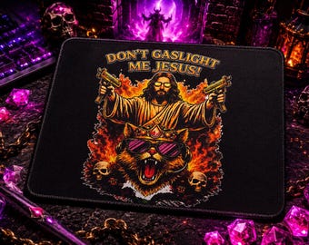 Dungeon Crawler Carl  Don’t Gaslight Me Jesus, Donut MousePad, (10.2x8.2 Anti-Fray)