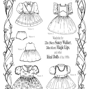 1905 Doll Clothes Sewing Patterns | 18" Bisque Head Doll Wardrobe (Digital PDF)