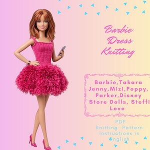 Barbie Hot Pink Dress for Doll - Etsy Barbie Hot Pink Dress for Doll - Etsy