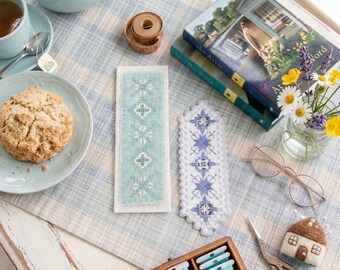 Hardanger Embroidery Bookmark Duo Pattern - Digital Instructions for 2 Elegant Bookmarks (PDF Download)