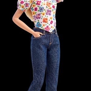 11.5" Fashion Doll Sewing Pattern – Summer Top & Cropped Jeans Set | Casual Outfit for 1:6 Scale Dolls (Digital Download) image 3