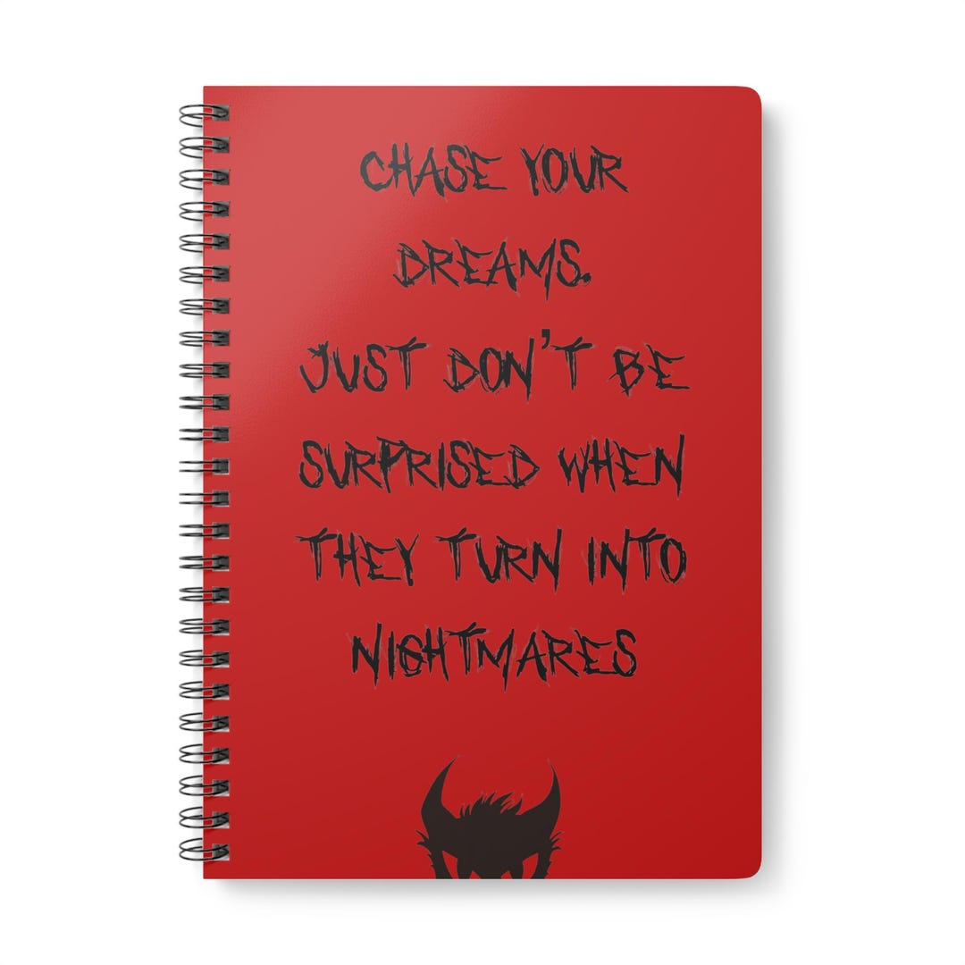 Dark Horror Notebook | Creepy Motivational Journal | A5 Notebook With ...