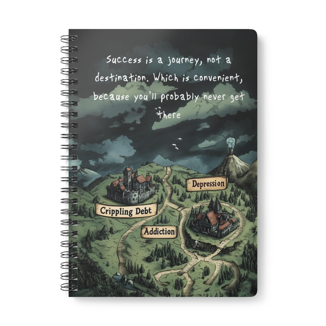 Dark Humour Notebook, Fantasy Map Journal, Sarcastic Motivational Gift ...