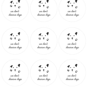 We Don't Devere Dogs - Pin-Back Button Design (Digitaler Download)