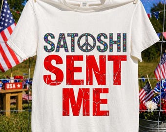 Satoshi me envió PNG: Divertido nombre de pila, humor criptográfico vintage, PNG, texto retro, gráfico (descarga digital)