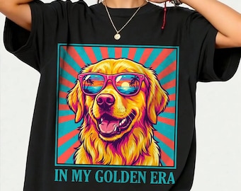 In My Golden Retriever Era png shirt, Retro 70s Goldie Dog Mom Gift, Funny Vintage Pet Lover Summer Vacation Graphic png